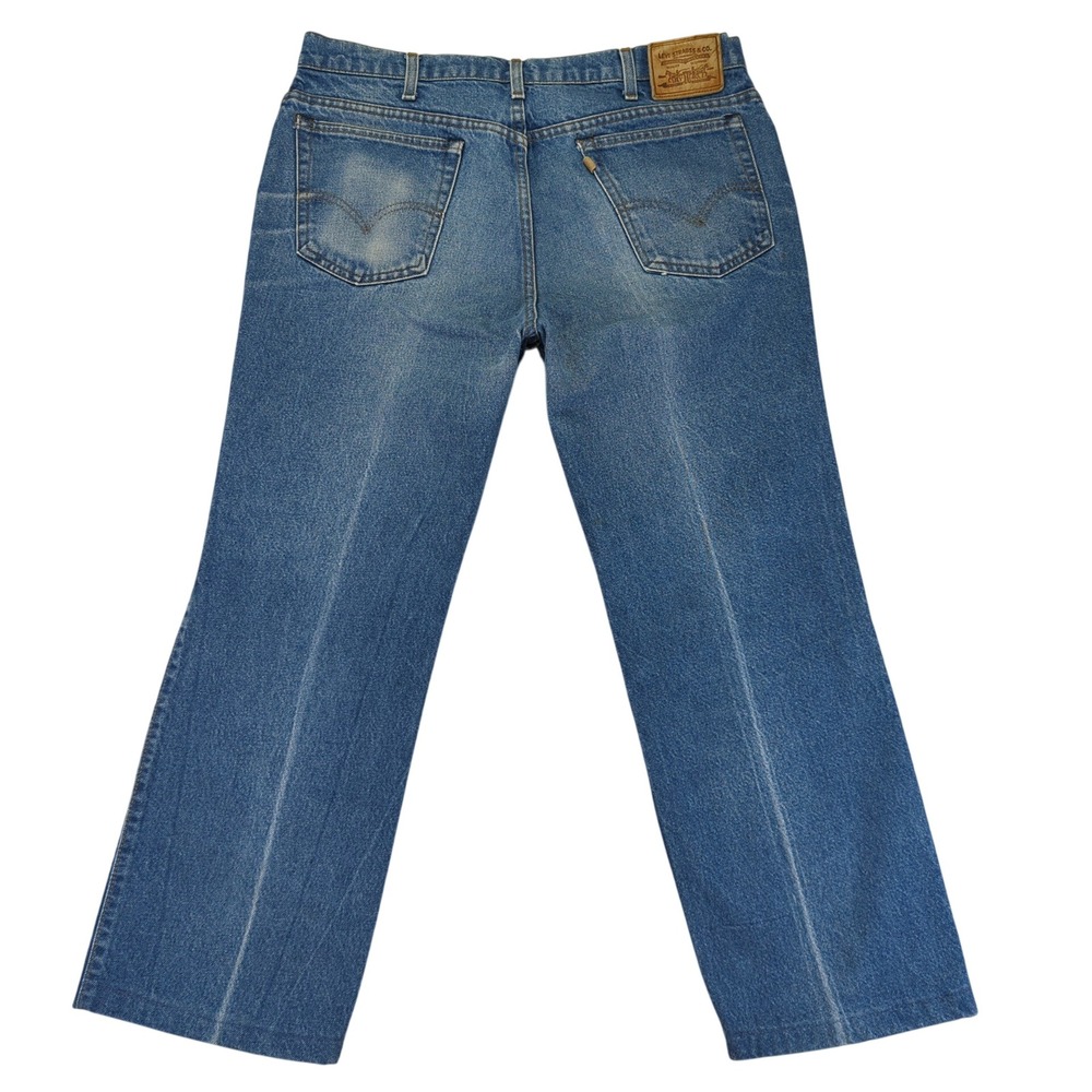 Vtg Levi's For Men Skosh More Room Jeans Blue Denim Straight Leg Talon Zip 38x27 - Picture 2 of 13